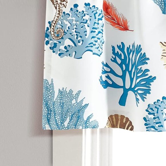 Lush Decor Coastal Reef Feather Light Filtering Window Valance🆕FAST📦🏃🏻💨⚡🚚 - Picture 5 of 16